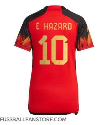 Belgien Eden Hazard #10 Replik Heimtrikot Damen WM 2022 Kurzarm